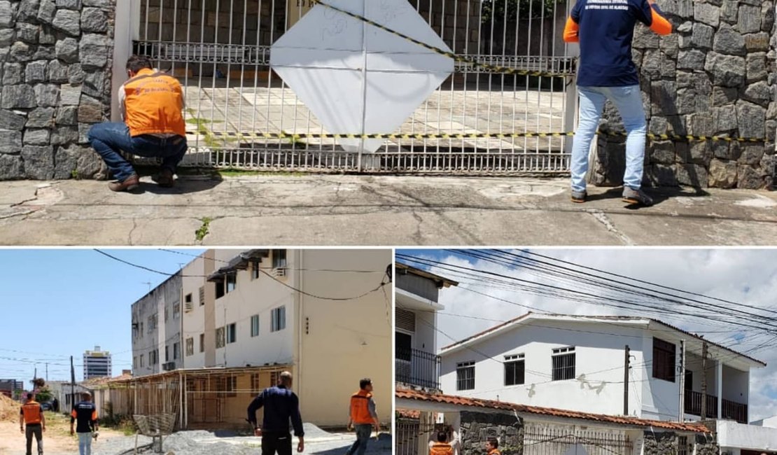 Defesa Civil de AL começa a lacrar imóveis após evacuação em áreas de ricos