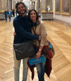 Em Paris, Fátima Bernardes e Túlio Gadêlha visitam o Louvre