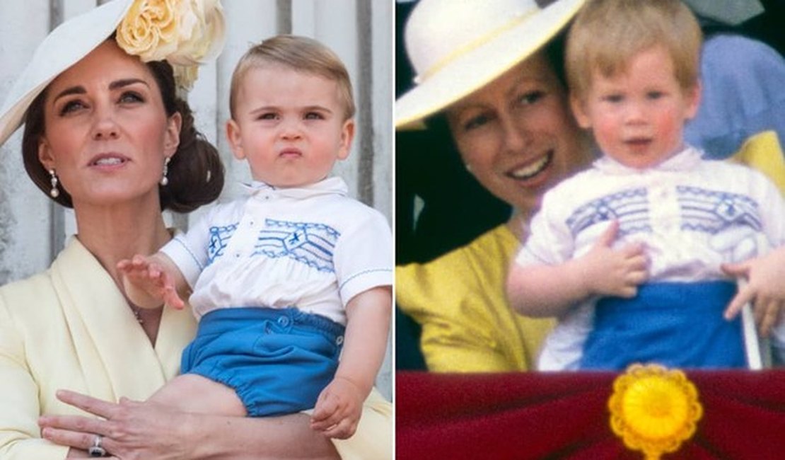 Príncipe Louis usa look usado por Príncipe Harry em 1986