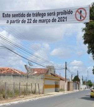 Rua do bairro Alto do Cruzeiro, em Arapiraca, terá sentido único
