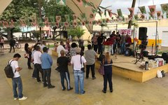 Manifestação da greve dos jornalistas em Arapiraca 