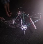Ciclista morre após colisão traseira na zona rural de Arapiraca