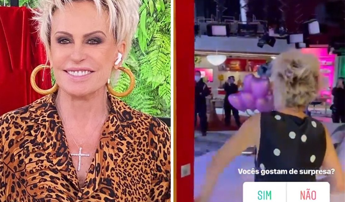 Ana Maria Braga faz 72 anos e ganha surpresa de aniversário da equipe
