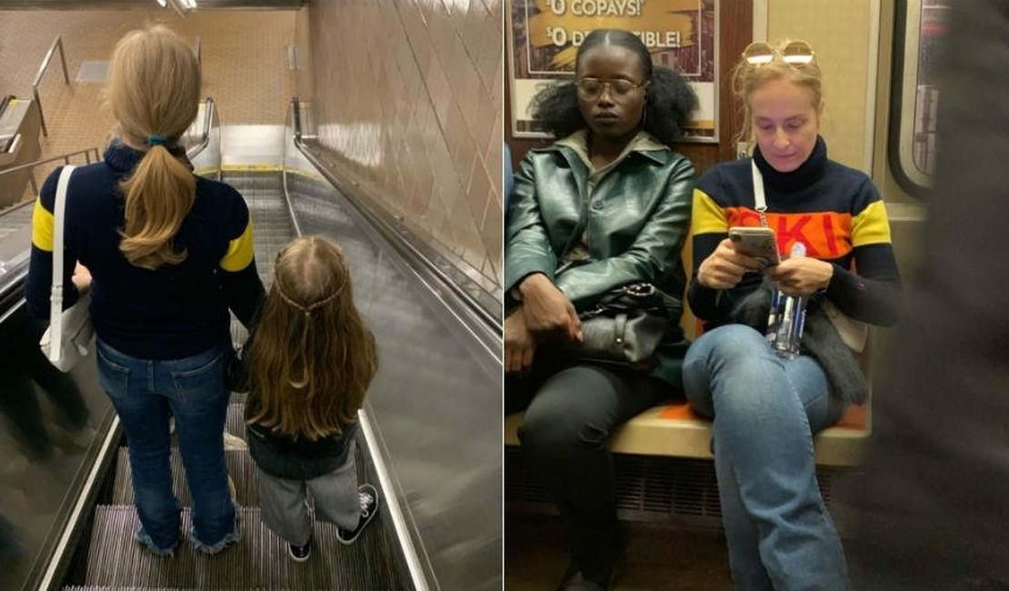 Angélica 'aproveita' anonimato nos EUA para andar de metrô em Nova York