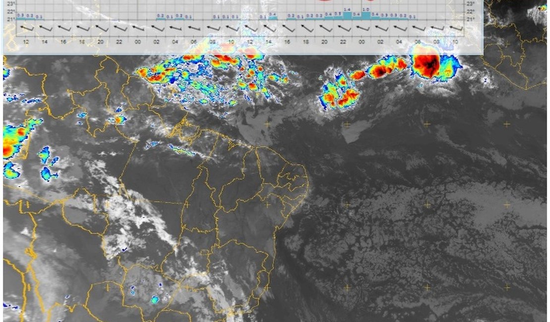 Volume de chuva em Maceió supera 50 milímetros em 24h, diz Lapis