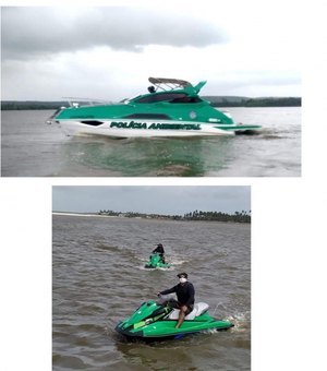 BPA utiliza Jet Ski para reforçar a fiscalização nas lagoas Mundaú e Manguaba