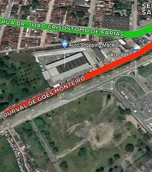 Trecho da Av. Durval de Góes, em Maceió, será interditado neste domingo (23)