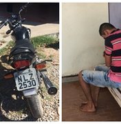 Polícia persegue e prende suspeito por assalto e roubo de moto em Arapiraca