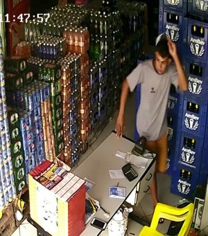[Vídeo] Câmeras de segurança flagram assalto a depósito de bebidas no interior