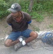 Homem é preso acusado de roubar cabos de internet