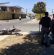 Acidente de trânsito deixa motociclista ferido em Arapiraca