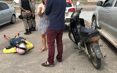 Colisão entre viatura policial e motocicleta deixa um ferido em Arapiraca  