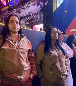 Mulheres comandam mais de 40 pessoas na segurança da área da frente dos palcos do Jaraguá