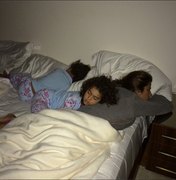 Ronaldo Fenômeno mostra as filhas dormindo com Paula Morais