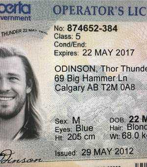 Canadense usa 'dados' de Thor e cria documento falso para comprar maconha