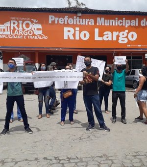 [Vídeo]  Aprovados em concurso fazem novo protesto em Rio Largo