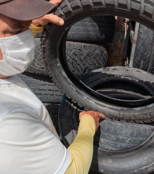 Prefeitura de Maceió faz mutirão para recolher pneus inservíveis