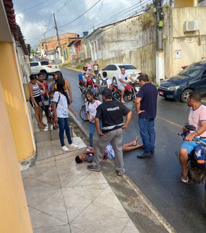 Colisão entre carro e moto deixa jovem ferido em Porto Calvo