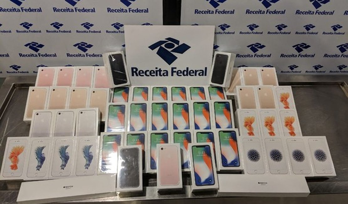 Receita Federal apreende 51 iPhones no aeroporto do Recife