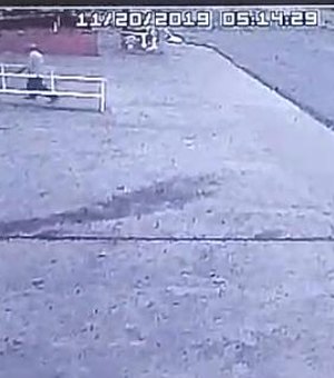 [Vídeo] Homem é flagrado furtando lâmpada em estabelecimento comercial