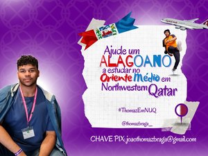 Jovem de Santana do Ipanema ganha bolsa integral e busca apoio para estudar no Qatar
