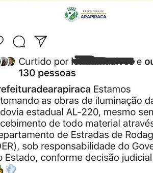 Prefeitura usa redes sociais para criticar Governo do Estado