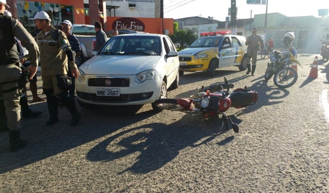 Mais um acidente acontece na Praça Lions em Arapiraca nesta quarta