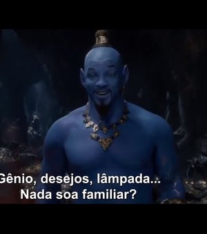 Todo azul, Will Smith aparece como o Gênio da Lâmpada de 'Aladdin' em novo trailer
