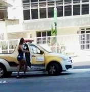 [Vídeo] Agente de trânsito usa viatura para passear com mulher