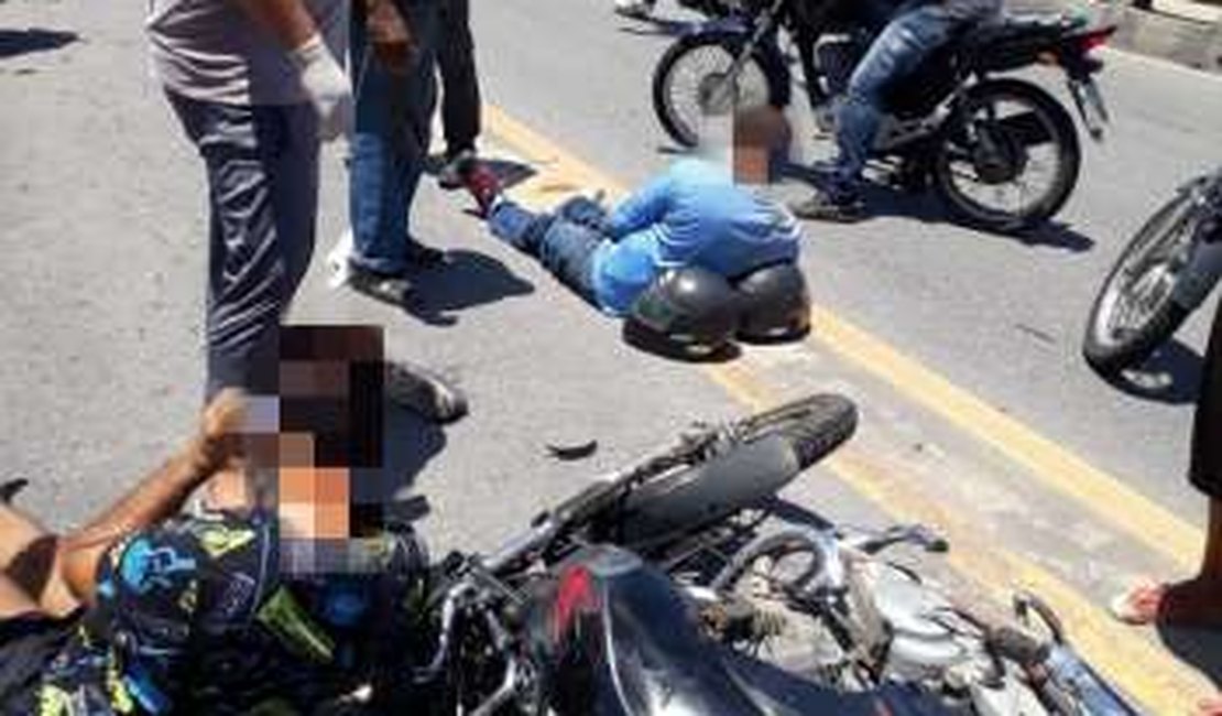 Motorista faz manobra proibida e colide contra três veículos em Maceió
