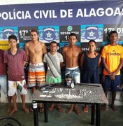 Polícia prende oito pessoas por assaltos e homicídios no litoral sul de Alagoas