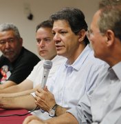 Haddad recebe apoio dos Calheiros em Alagoas e é chamado de 'presidente'