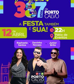 Porto Calvo divulga programação da festa de aniversário de 387 anos