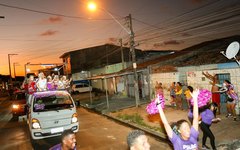 Marina Dantas e Ronaldo Lessa percorreram bairros da região sul reforçando que nada vai parar