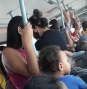 Em pleno pico de internação por Covid-19, ônibus de Arapiraca seguem superlotados