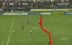 Imagem mostra irregularidade no lance do segundo gol do CRB