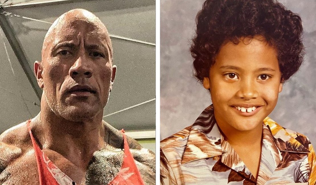 Dwayne Johnson, o The Rock, diverte fãs com retrato da infância