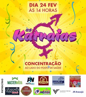 Bloco 'As Katraias da BG' desfila no próximo domingo (24) 
