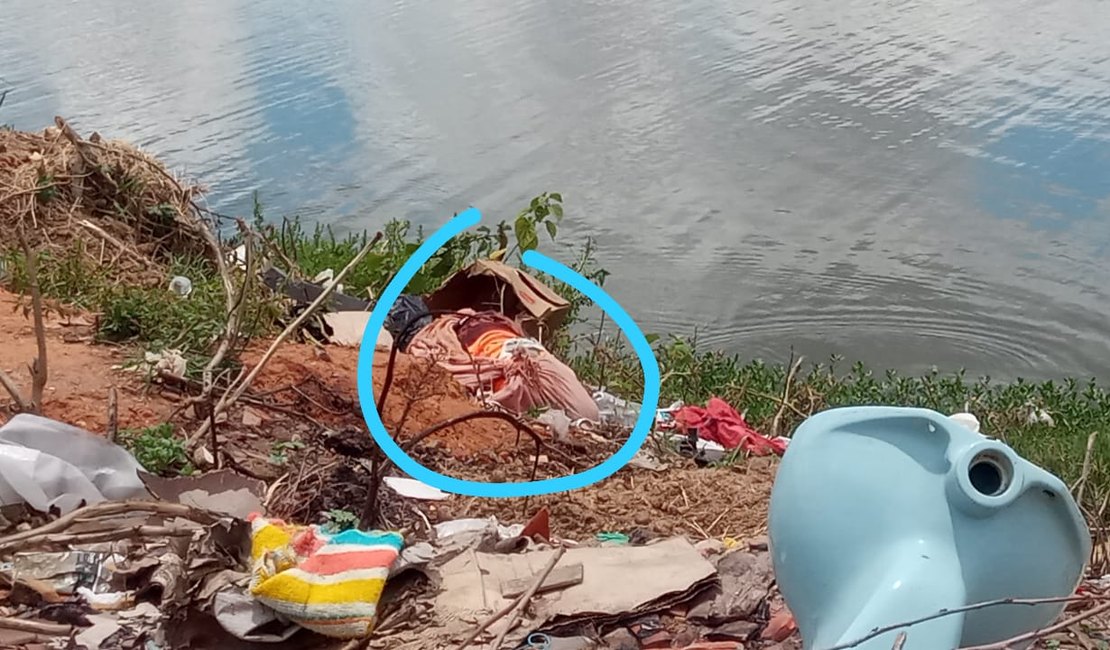 Populares encontram cadáver desovado no meio do lixo no Lago da Perucaba