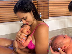 Bruna Biancardi mostra primeiro banho de banheira de Mavie: 'Minha vida todinha'