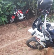 Moto abandonada em córrego é recuperada pela polícia