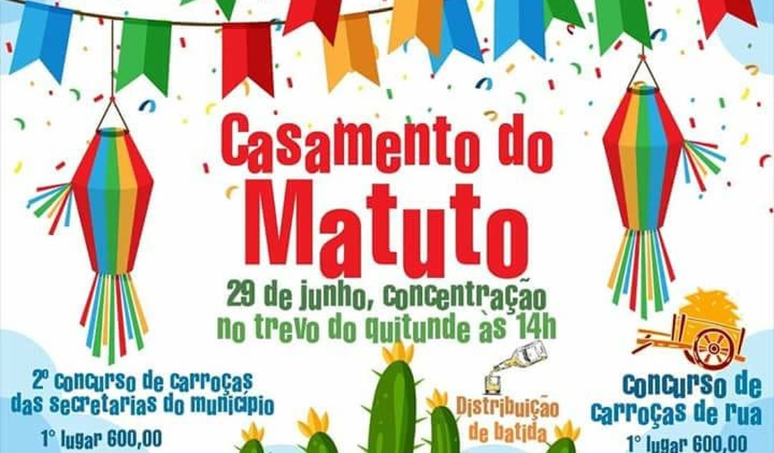 Tradicional Casamento do Matuto será realizado dia 29 em São Luís do Quitunde