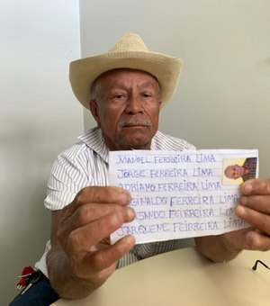 Alagoano de Penedo quer encontrar seis filhos que ficaram em São Paulo há cerca de 30 anos
