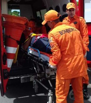 Motociclista fica ferido após colisão com carro em União dos Palmares