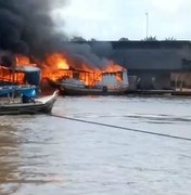 Incêndio em barcos no Amapá deixa dois feridos
