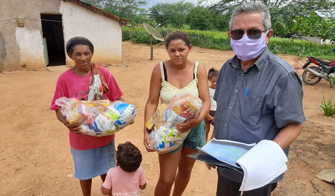 Prefeitura distribui mais de 1.400 cestas básicas para famílias carentes em Major Izidoro