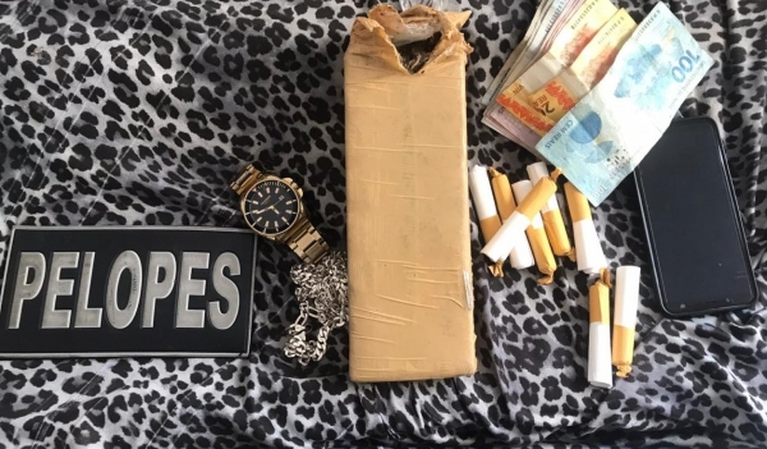 Suspeito de tráfico é preso com maconha em São Miguel dos Campos