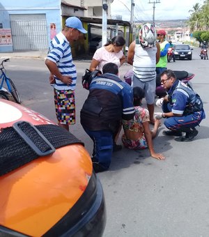Colisão entre mototaxista e motociclista deixa uma pessoa ferida em Arapiraca 
