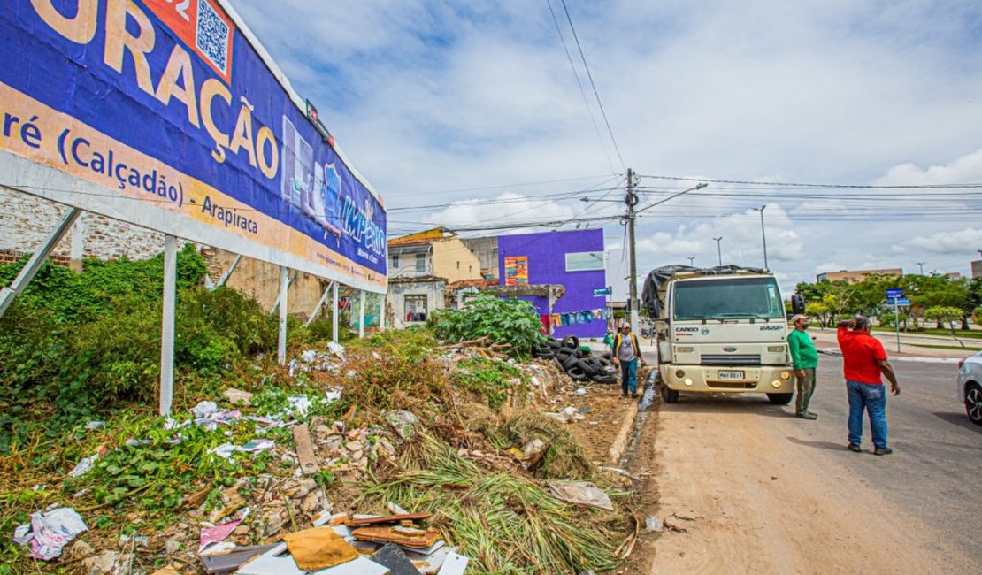 Cerca de 15 mil toneladas de entulho e lixo são removidos das ruas de Arapiraca em 40 dias
