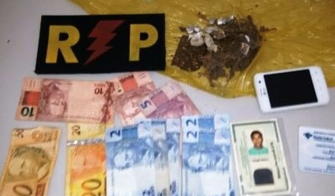 Radiopatrulha prende suspeito de tráfico de drogas no interior de AL